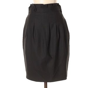 High waisted BCBG Black Wool Pencil Skirt